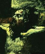 Nikolai Ge Head of Jesus. Preparation for The Crucifixion. oil painting artist